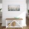 Americanflat Floral Canvas Wall Art Featuring White Wildflowers with Hand-Painted Accents - Gallery Wrap - Green, Beige and Blue - Modern Wall Art